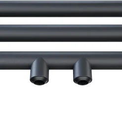 Sirhona Radiateur à eau chaude Salle de bain Sèche-serviettes 1600x400x30mm - Vertical - Gris