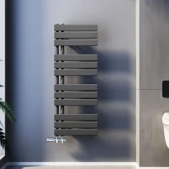 Sirhona Radiateur à eau chaude Salle de bain Sèche-serviettes 1000x400x62mm - Vertical -Gris