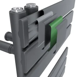 Sirhona Radiateur à eau chaude Salle de bain Sèche-serviettes 1000x400x62mm - Vertical -Gris