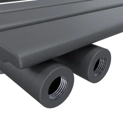 Sirhona Radiateur à eau chaude Salle de bain Sèche-serviettes 1000x400x62mm - Vertical -Gris