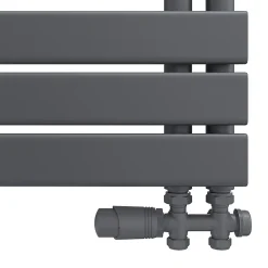 Sirhona Radiateur à eau chaude Salle de bain Sèche-serviettes 1000x400x62mm - Vertical -Gris