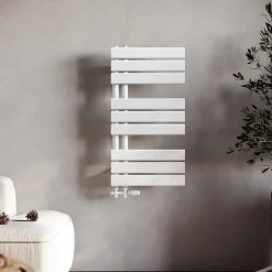 Sirhona Radiateur à eau chaude Salle de bain Sèche-serviettes 760x400x62mm - Vertical -Blanc* Sèche-Serviettes Mixte