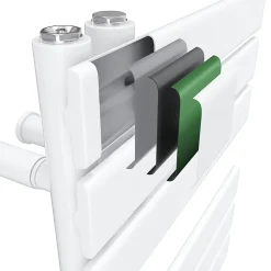 Sirhona Radiateur à eau chaude Salle de bain Sèche-serviettes 760x400x62mm - Vertical -Blanc* Sèche-Serviettes Mixte