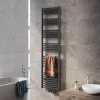 Sirhona Radiateur à eau chaude Salle de bain Sèche-serviettes 1800x500x30mm - Vertical -Gris
