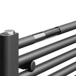 Sirhona Radiateur à eau chaude Salle de bain Sèche-serviettes 1800x500x30mm - Vertical -Gris