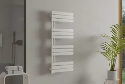 Bernstein Radiateur de salle de bain design, Sèche serviette esthétique - 120x50cm - G12 - Blanc* Sèche-Serviettes Mixte