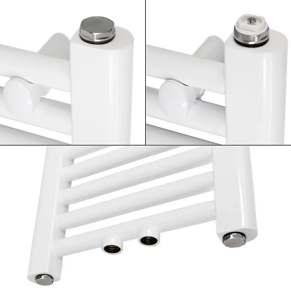 Luxebath Radiateur de Salle de Bain Design Sahara, 300 x 1800 mm, Blanc, Forme Droit* Sèche-Serviettes Mixte