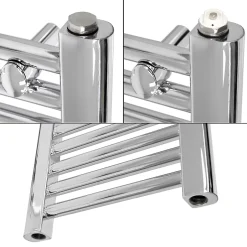Luxebath Radiateur de Salle de Bain Electrique, Chrome, Elément Chauffant 900W* Sèche-Serviettes Mixte
