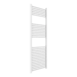 Kiamami Valentina Radiateur De Salle De Bain 55X150 En Acier Blanc Avec 30 Tubes Horizontaux