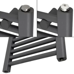 Luxebath Radiateur de Salle de Bain Design Sahara, 400x1500 mm, Anthracite, Forme Droite* Sèche-Serviettes Mixte