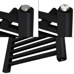Luxebath Radiateur de Salle de Bain Design Sahara, 400 x 1200 mm, Noir Mat, Forme Droite* Sèche-Serviettes Mixte
