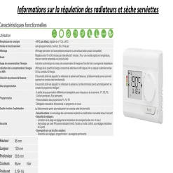 Onbath'S Radiateur electrique 800W vertical 180x40 cm resine aspect ardoise gris clair* Sèche-Serviettes Électrique