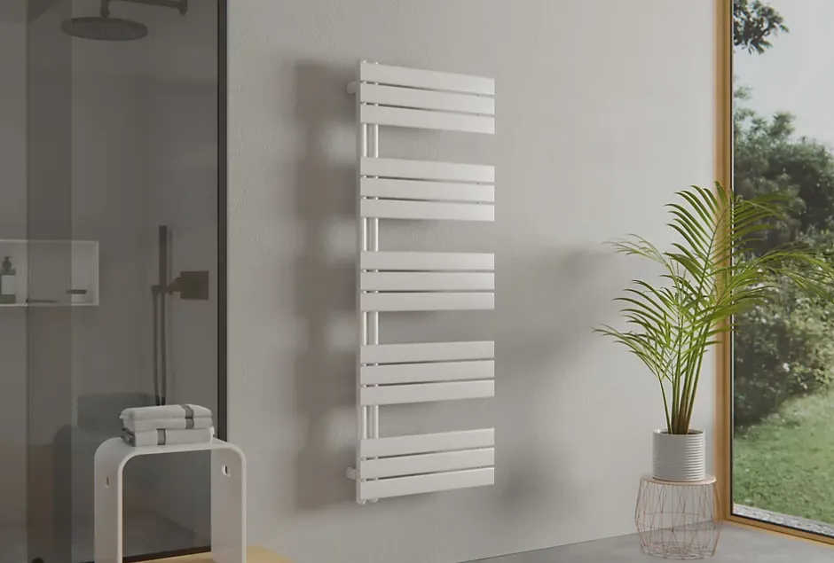 Bernstein Radiateur et sèche-serviettes design D16W, raccord gauche ou droite - blanc - 160x50cm, Sans kit de connexion* Sèche-Serviettes Mixte