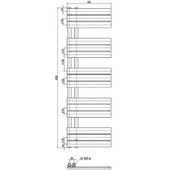 Bernstein Radiateur et sèche-serviettes design D16W, raccord gauche ou droite - blanc - 160x50cm, kit connexion blanc