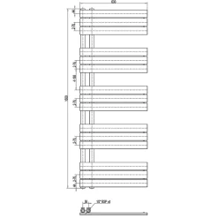 Bernstein Radiateur et sèche-serviettes design D16G gris anthracite, raccord gauche ou droite - 160x60cm, kit connexion chromé