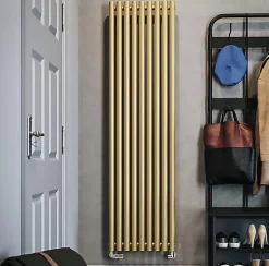 Matisere Radiateur mixte doré de 1200mm de haut et 260mm de large - 404 Watt - ROL1200/260ROV2BRA* Sèche-Serviettes Mixte