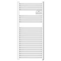 Cosy up Radiateur sèche serviettes électriques à inertie sèche barres rondes 750W thermostat programmable Cosyup Olen Blanc Garantie 3 ans