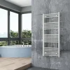 Bernstein Radiateur sèche-serviettes 120x50cm design de salle de bain en laiton - Blanc - R18W - Sans porte-serviette ni kit de connexion* Sèche-Serviettes Eau Chaude