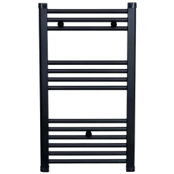 Stano Radiateur sèche-serviettes eau chaude CODA 80 x 50 cm noir mat