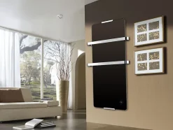 Chemin'Arte Radiateur Sèche-serviettes électrique Thermostat électronique Noir 900W Chemin Arte