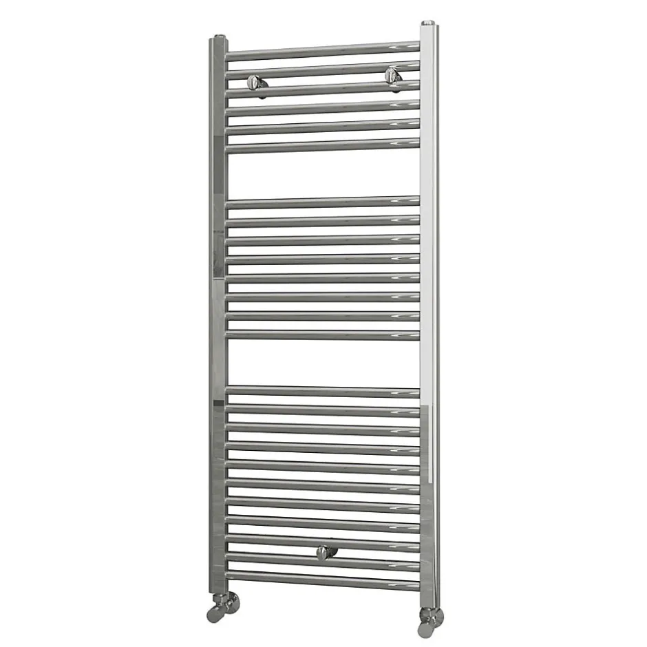 Kibath Radiateur sèche-serviettes circuit de chauffage 120 cm x 50 cm finition chrome poli en acier* Sèche-Serviettes Eau Chaude