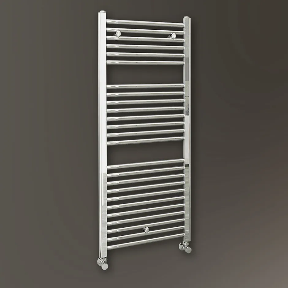 Kibath Radiateur sèche-serviettes circuit de chauffage 120 cm x 50 cm finition chrome poli en acier* Sèche-Serviettes Eau Chaude