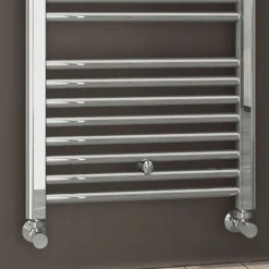 Kibath Radiateur sèche-serviettes circuit de chauffage 120 cm x 50 cm finition chrome poli en acier* Sèche-Serviettes Eau Chaude