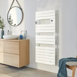 Atlantic Radiateur sèche-serviettes connecté Adelis avec soufflerie 1500W Anthracite - - 861552