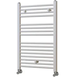 Kibath Radiateur sèche-serviettes circuit de chauffage 80 cm x 50 cm finition BLANC brillant en acier* Sèche-Serviettes Eau Chaude