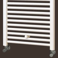 Kibath Radiateur sèche-serviettes circuit de chauffage 80 cm x 50 cm finition BLANC brillant en acier* Sèche-Serviettes Eau Chaude
