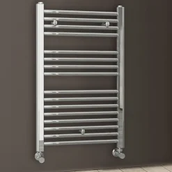 Kibath Radiateur sèche-serviettes circuit de chauffage 80 cm x 50 cm finition chrome poli en acier