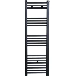 Stano Radiateur sèche-serviettes eau chaude CODA 120 x 40 cm noir mat* Sèche-Serviettes Eau Chaude