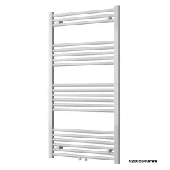 Bernstein Radiateur sèche-serviettes 120x60cm design de salle de bain en laiton - Blanc - R18W - Sans porte-serviette ni kit de connexion* Sèche-Serviettes Eau Chaude