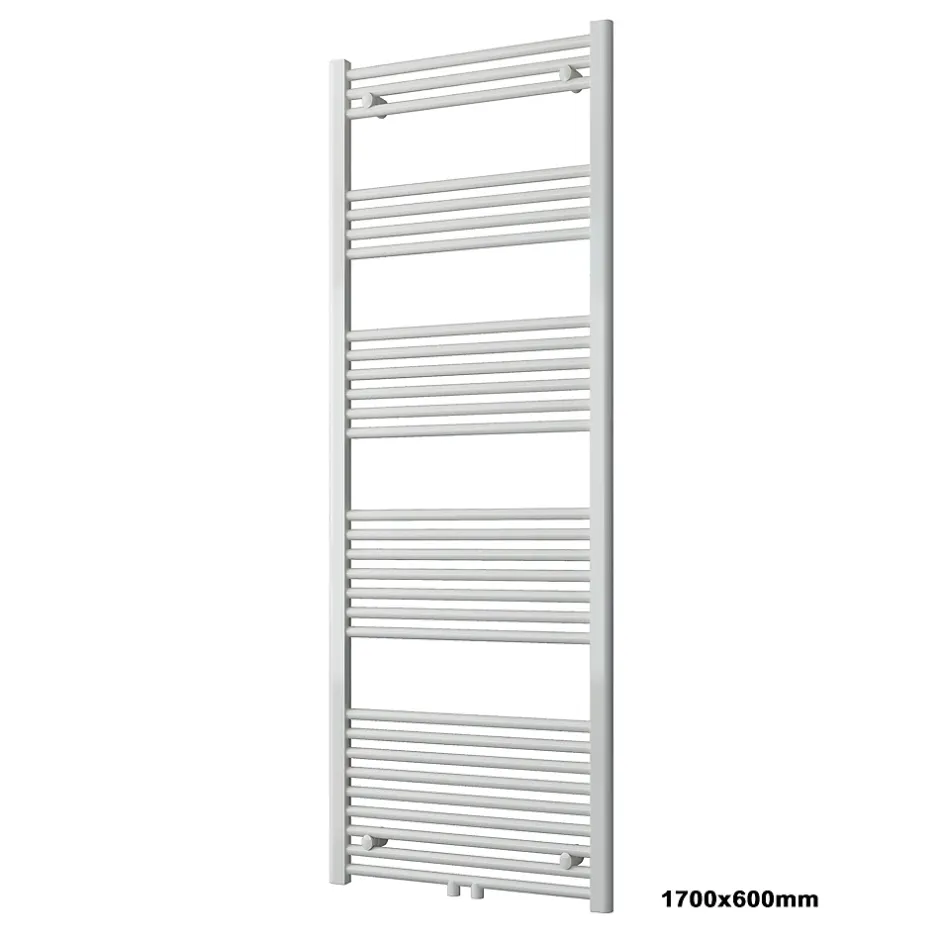Bernstein Radiateur sèche-serviettes 170x60cm design de salle de bain en laiton - Blanc - R18W - Sans porte-serviette ni kit de connexion* Sèche-Serviettes Eau Chaude