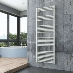 Bernstein Radiateur sèche-serviettes 170x60cm design de salle de bain en laiton - Blanc - R18W - Sans porte-serviette ni kit de connexion* Sèche-Serviettes Eau Chaude