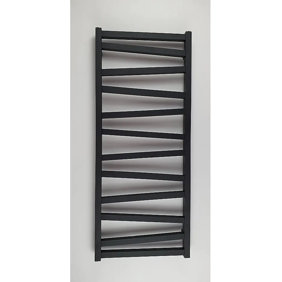 Stano Radiateur sèche-serviettes eau chaude design CYRKA 97 x 50 cm noir mat* Sèche-Serviettes Eau Chaude