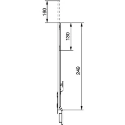 Ferco Rallonge mâle de 590mm 1 galet - - G-22385-07-0-1
