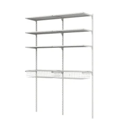 Form Rangement buanderie 2 colonnes avec 2 paniers H. 200 x L. 132 x P. 40 cm* Rangement Buanderie