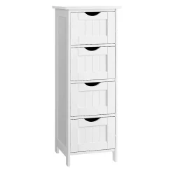 Calicosy Rangement de salle de bain Blanc avec 4 tiroirs - L30 cm* Etagère Salle De Bains