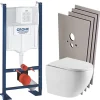 Grohe RAPID SL Pack Bâti-support + WC suspendu + Plaque chrome + Set de montage (PROJECTFUSIONTQ-1-SABO)