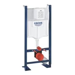 Grohe Rapid SL Pack WC bâti autoportant + WC suspendu sans bride Ceramia avec abattant SoftClose + plaque blanche (GRRCEPXWR03-FR)* Wc Suspendu