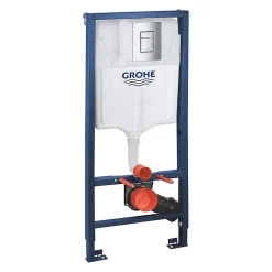 Grohe Rapid SL Pack WC bâti-support + WC suspendu sans bride avec abattant SoftClose Ceramia + plaque (GRRCE14WT01-FR)