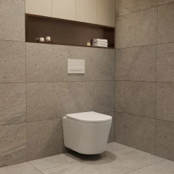 Grohe Rapid SL Pack WC bâti-support + WC suspendu sans bride avec abattant SoftClose Ceramia + plaque (GRRCE14WT01-FR)
