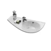 Ravak Avocado Comfort Lavabo 85x45cm, style asymétrique gain de place orientation gauche avec perçage et trop plein (XJ1L1100000)