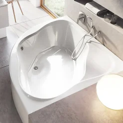 Ravak Newday 150x150 cm Baignoire d'angle en acrylique, sans pieds, blanc (C661000000)