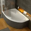 Ravak Rosa II 170 x 105 cm Baignoire d'angle orientation gauche en acrylique, sans pieds, blanc (C221000000)