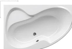 Ravak Rosa II 170 x 105 cm Baignoire d'angle orientation gauche en acrylique, sans pieds, blanc (C221000000)