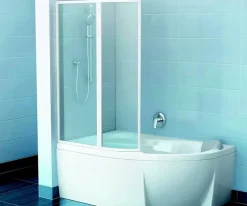 Ravak Rosa II 170 x 105 cm Baignoire d'angle orientation gauche en acrylique, sans pieds, blanc (C221000000)