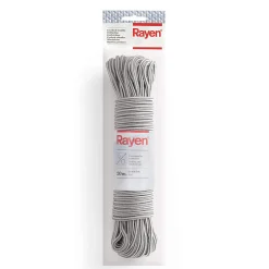 Rayen Corde à enfiler Corde en nylon Utilisation intérieure et extérieure Antidérapant 20 m de pose Gris