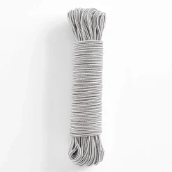 Rayen Corde à enfiler Corde en nylon Utilisation intérieure et extérieure Antidérapant 20 m de pose Gris